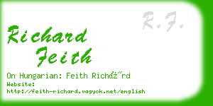 richard feith business card